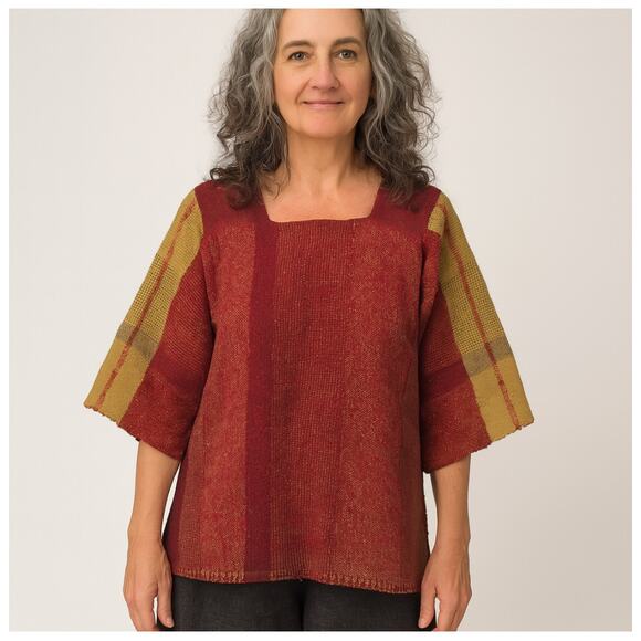 Art to Wear Made Hand Woven Sweater, Boho, Casual, Artsy, Wool, Edgy, Unique, S - Picture 1 of 12